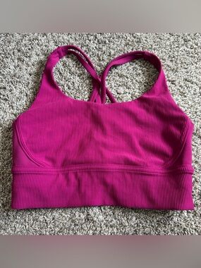 lululemon athletica Energy Longline Bra Ribbed Luxstreme Med Support B-D cup